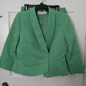 Tahari  Green Textured Blazer